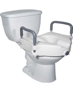 Drive Medical 5 Inch Raised Toilet Seat W/ Armrest