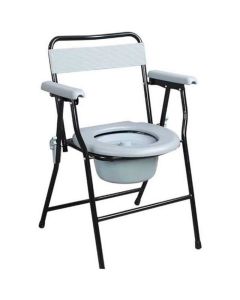 Rehamo Commode Chair Stool with Armrest and Pan