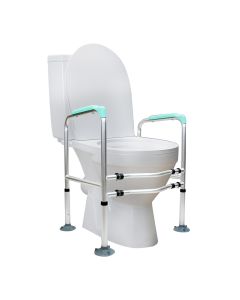 Rehamo Comy SBA Height Adjustable Toilet Safety Rail with Backrest